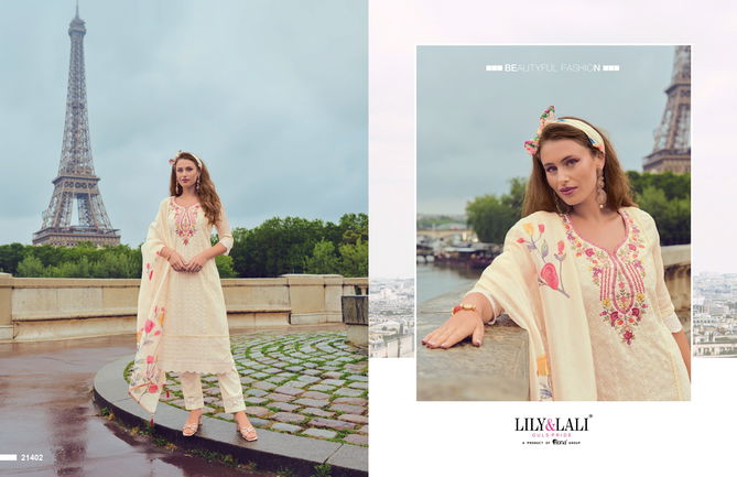 Nusrat By Lily And Lali Chanderi Embroidery Designer Readymade Suits Wholesale Online